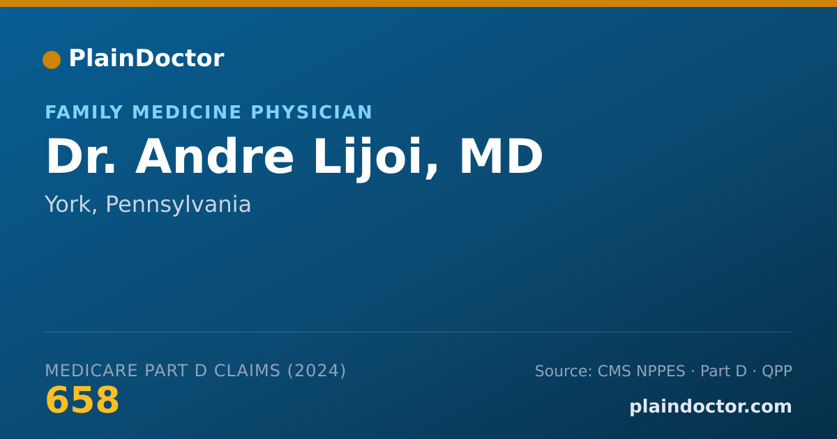 Shareable card for Andre Lijoi, MD - Family Medicine Physician, York, PA