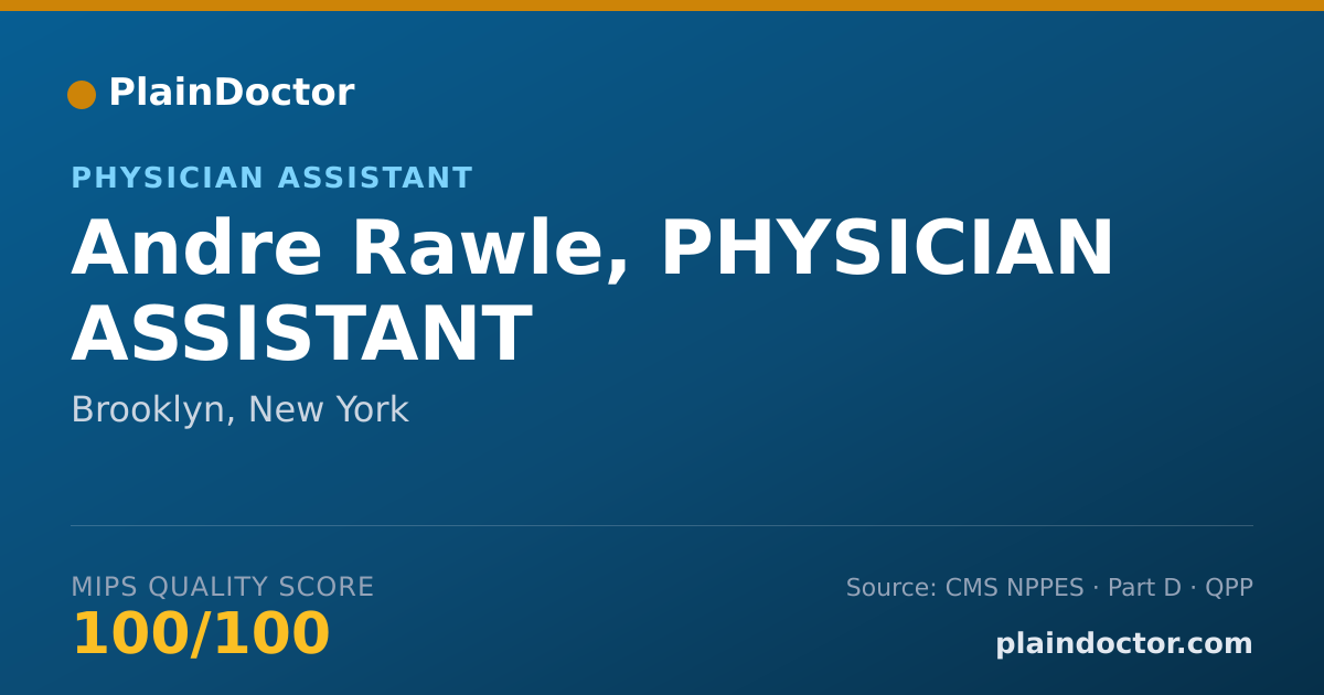 Shareable card for Andre Rawle, PHYSICIAN ASSISTANT - Physician Assistant, Brooklyn, NY