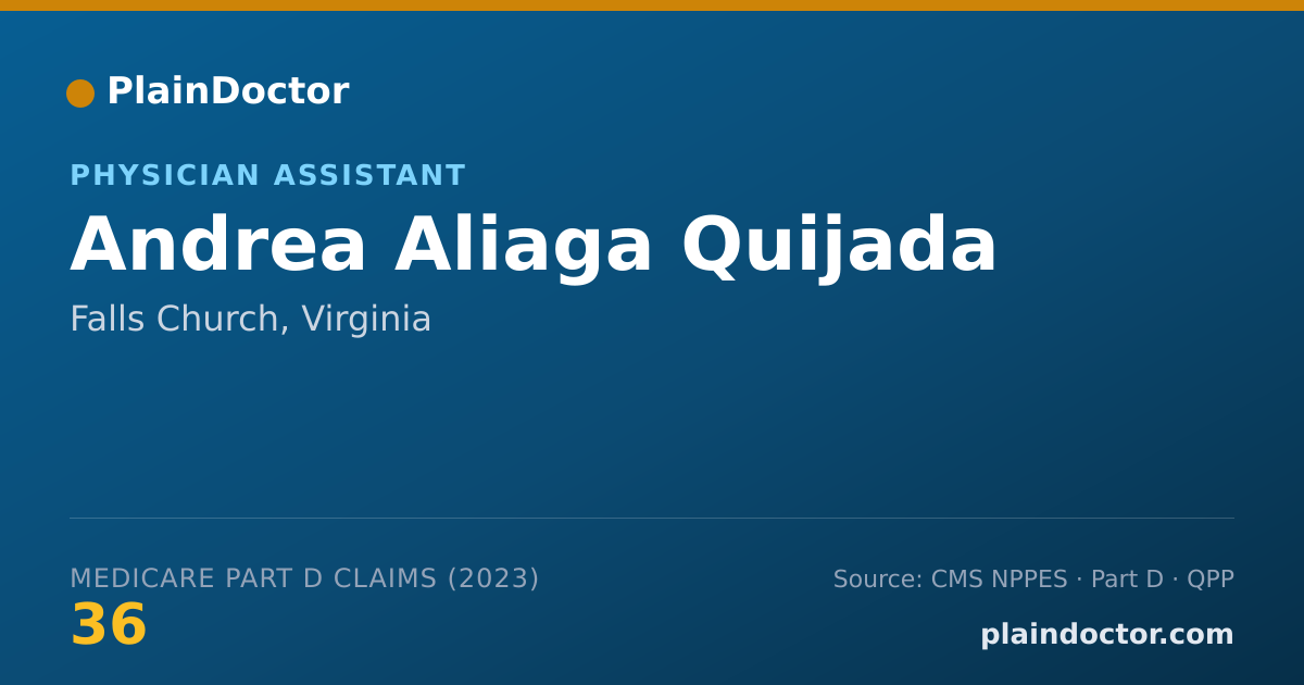 Shareable card for Andrea Aliaga Quijada - Physician Assistant, Falls Church, VA