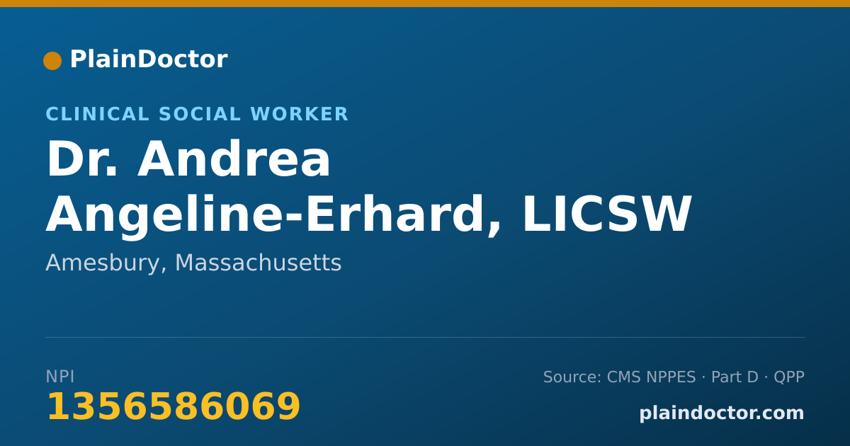 Shareable card for Andrea Angeline-Erhard, LICSW - Clinical Social Worker, Amesbury, MA