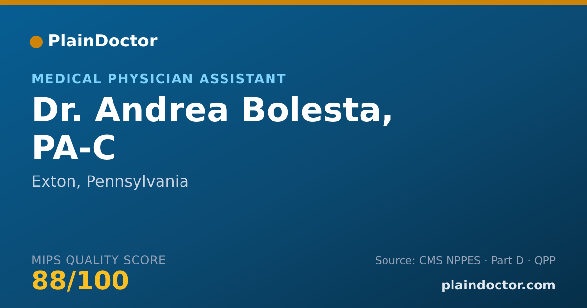 Shareable card for Andrea Bolesta, PA-C - Medical Physician Assistant, Exton, PA