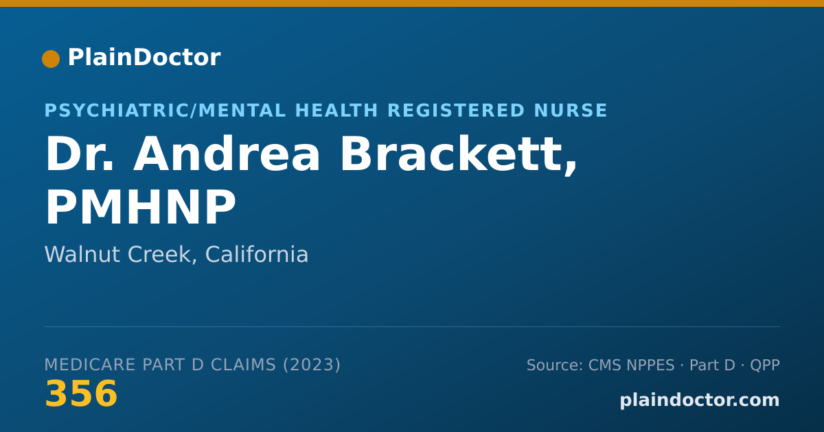 Shareable card for Andrea Brackett, PMHNP - Psychiatric/Mental Health Registered Nurse, Walnut Creek, CA