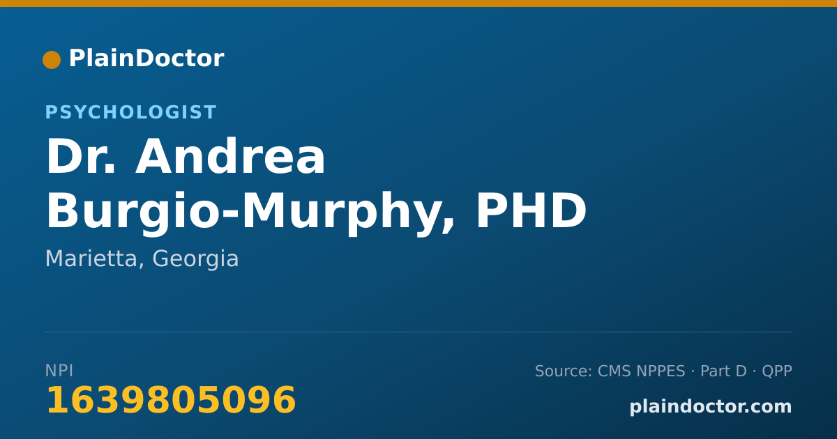 Shareable card for Andrea Burgio-Murphy, PHD - Psychologist, Marietta, GA