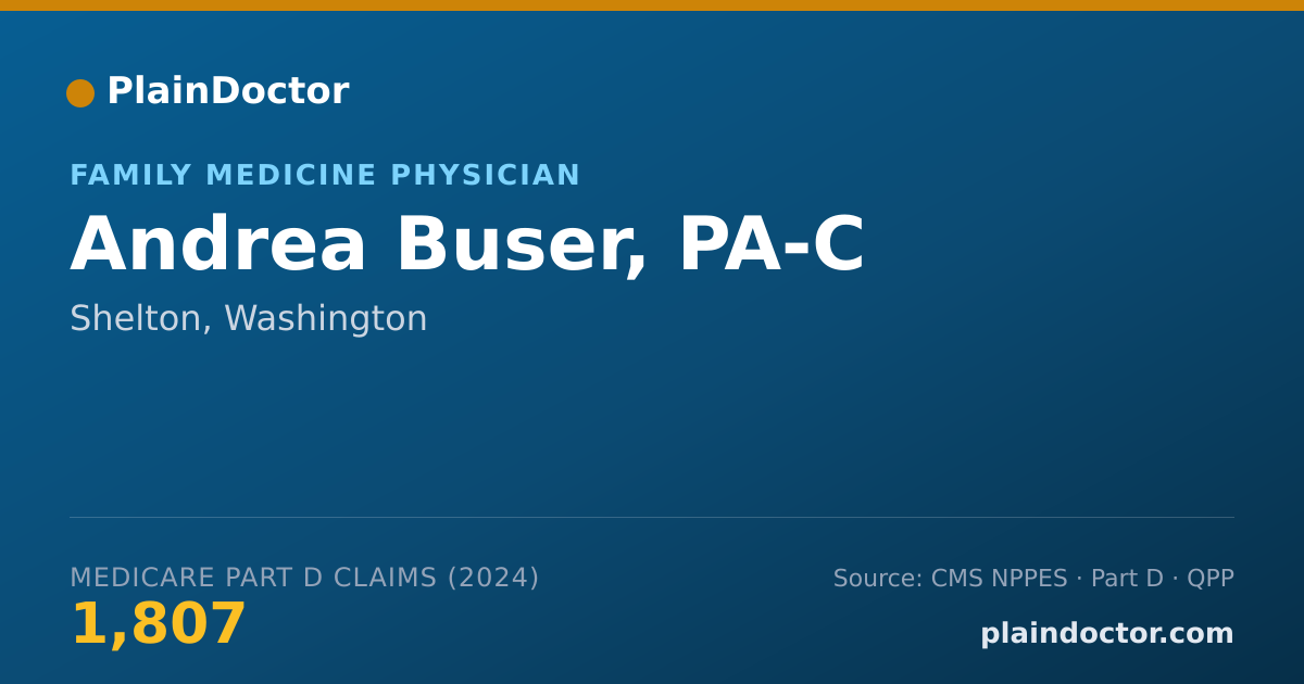 Shareable card for Andrea Buser, PA-C - Family Medicine Physician, Shelton, WA