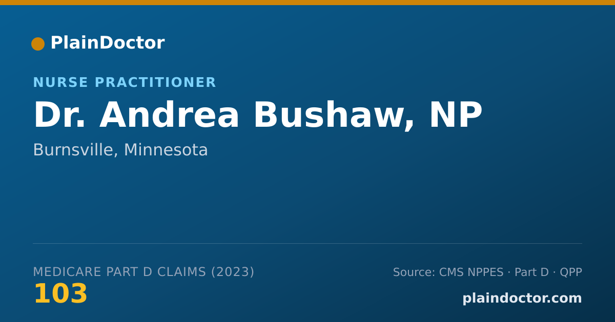 Shareable card for Andrea Bushaw, NP - Nurse Practitioner, Burnsville, MN