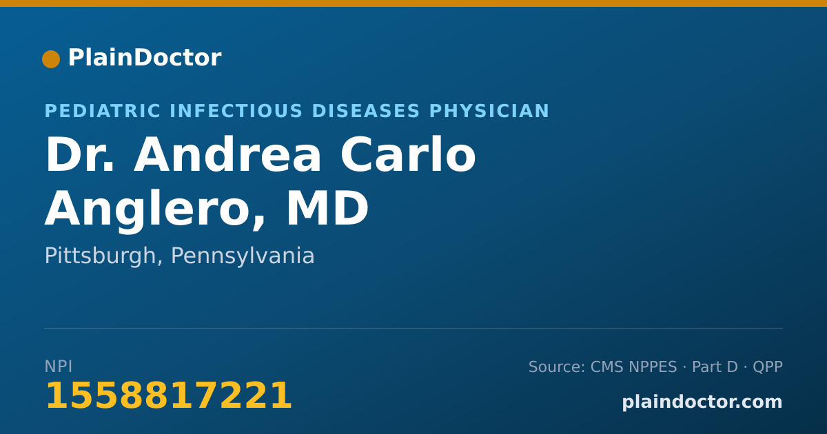 Shareable card for Andrea Carlo Anglero, MD - Pediatric Infectious Diseases Physician, Pittsburgh, PA