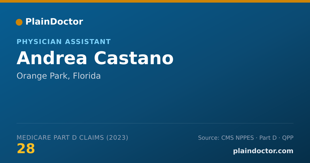 Shareable card for Andrea Castano - Physician Assistant, Orange Park, FL