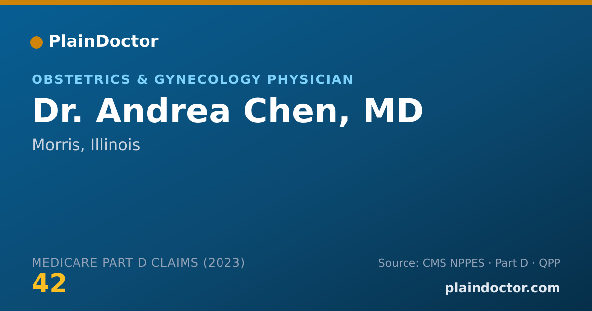 Shareable card for Andrea Chen, MD - Obstetrics & Gynecology Physician, Morris, IL