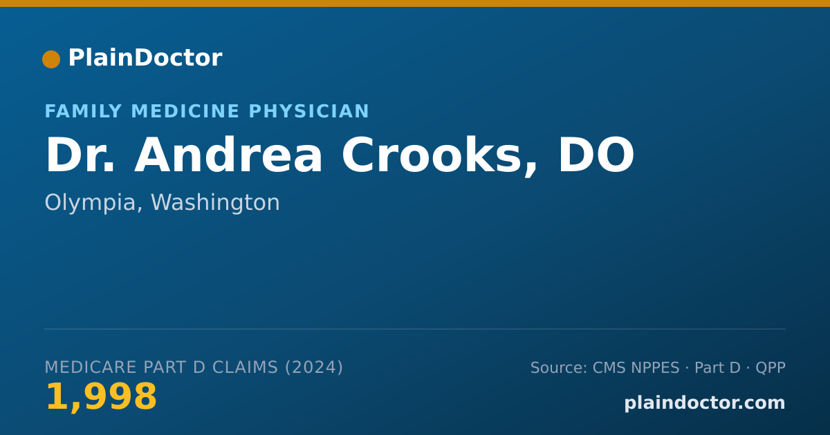 Shareable card for Andrea Crooks, DO - Family Medicine Physician, Olympia, WA