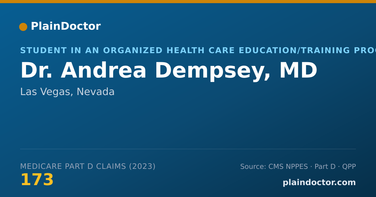 Shareable card for Andrea Dempsey, MD - Student in an Organized Health Care Education/Training Program, Las Vegas, NV