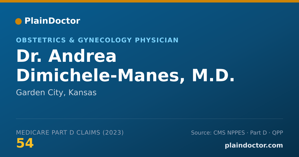 Shareable card for Andrea Dimichele-Manes, M.D. - Obstetrics & Gynecology Physician, Garden City, KS