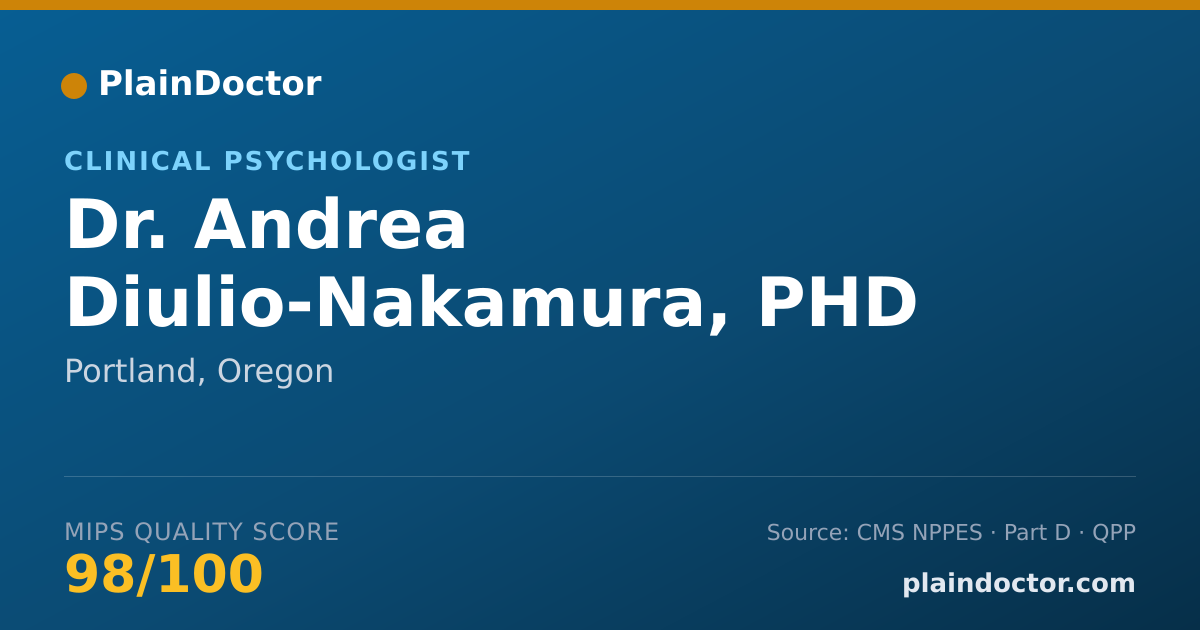 Shareable card for Andrea Diulio-Nakamura, PHD - Clinical Psychologist, Portland, OR