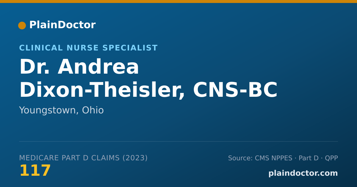 Shareable card for Andrea Dixon-Theisler, CNS-BC - Clinical Nurse Specialist, Youngstown, OH