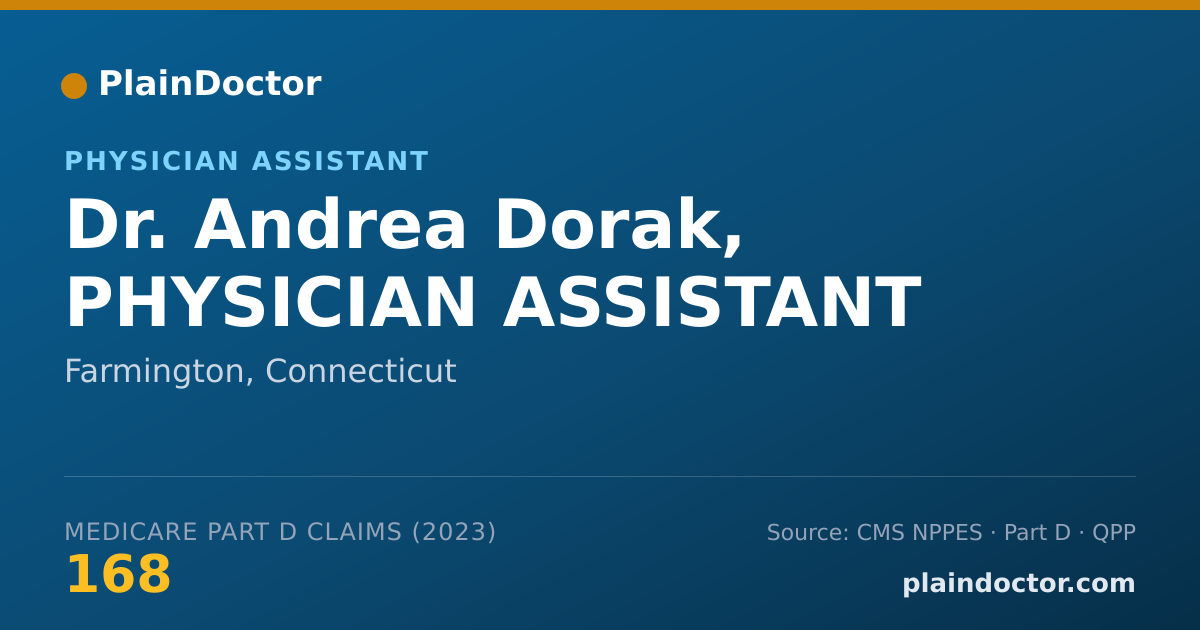 Shareable card for Andrea Dorak, PHYSICIAN ASSISTANT - Physician Assistant, Farmington, CT