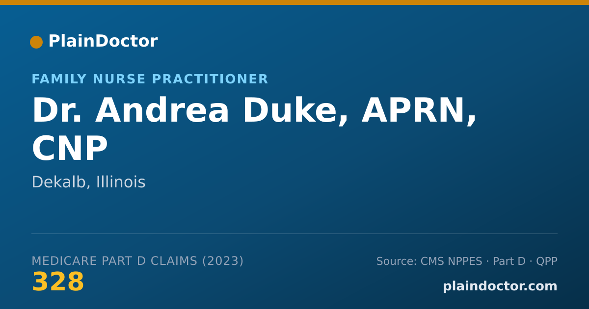 Shareable card for Andrea Duke, APRN, CNP - Family Nurse Practitioner, Dekalb, IL