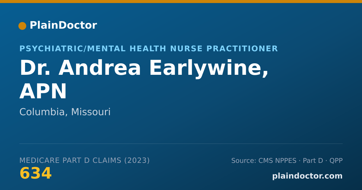 Shareable card for Andrea Earlywine, APN - Psychiatric/Mental Health Nurse Practitioner, Columbia, MO
