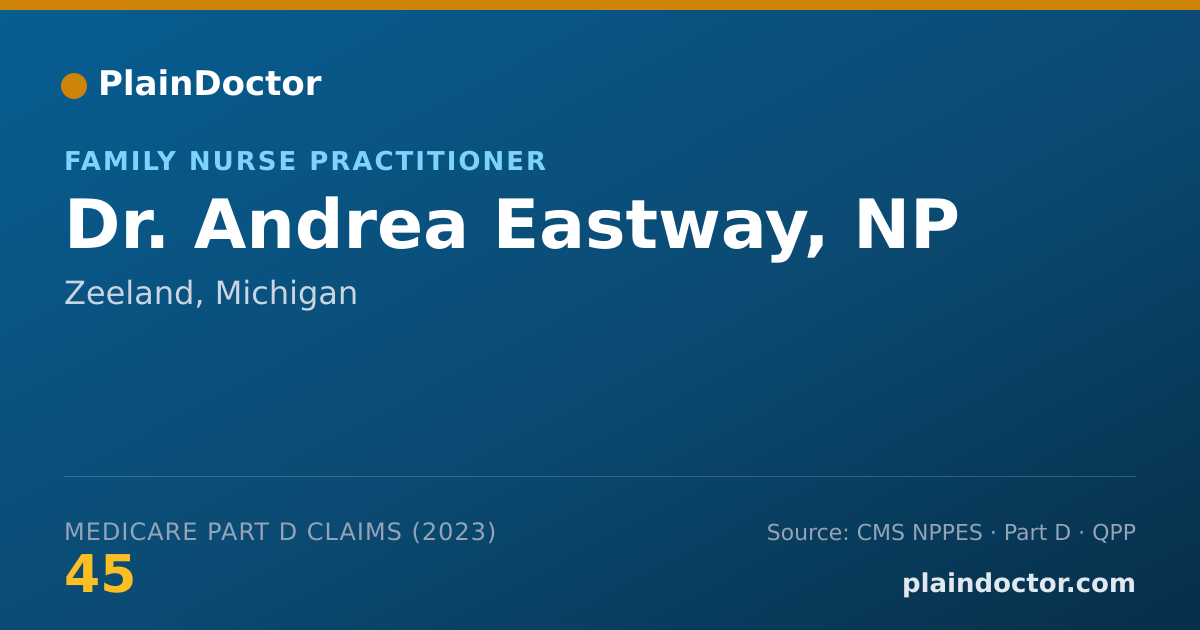 Shareable card for Andrea Eastway, NP - Family Nurse Practitioner, Zeeland, MI
