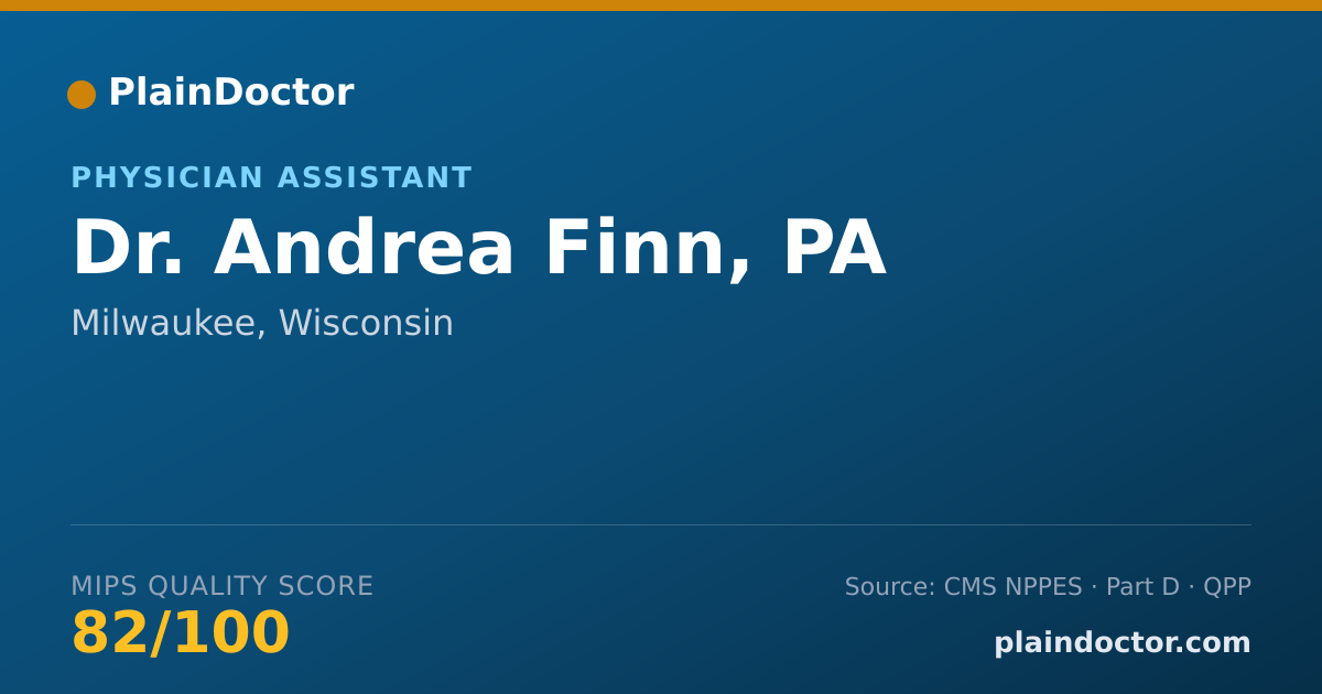 Shareable card for Andrea Finn, PA - Physician Assistant, Milwaukee, WI