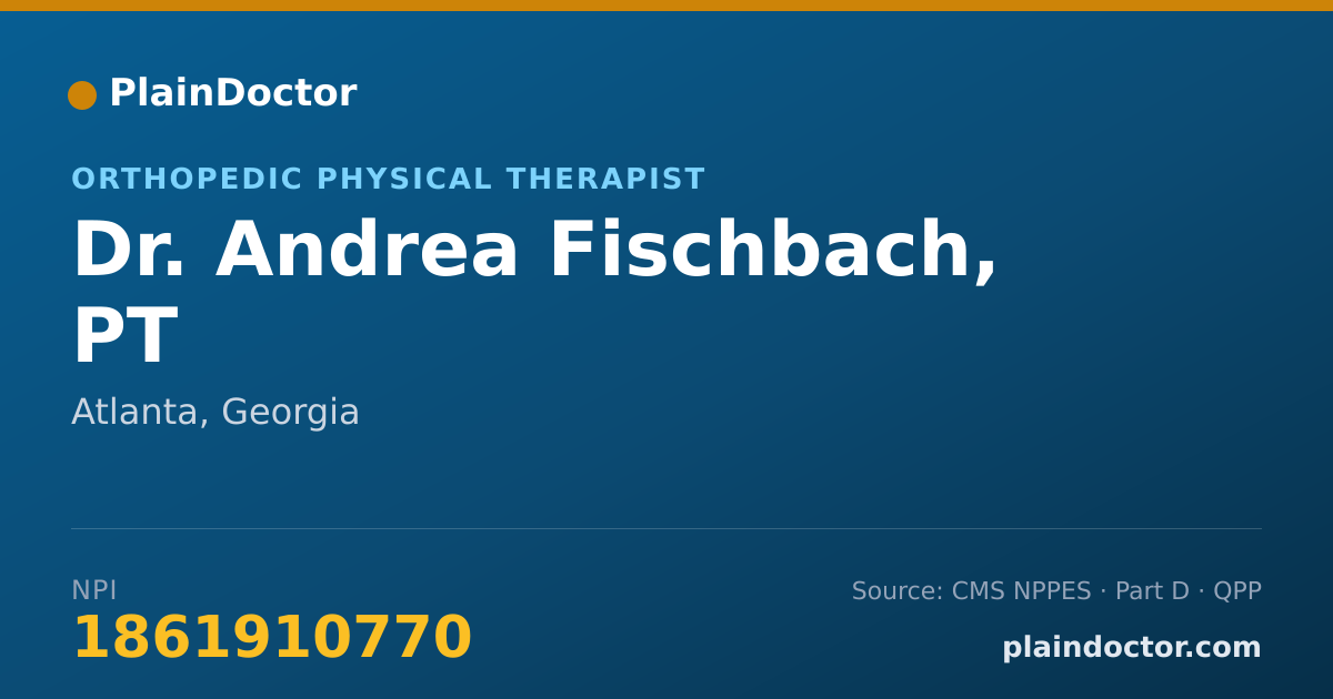 Shareable card for Andrea Fischbach, PT - Orthopedic Physical Therapist, Atlanta, GA