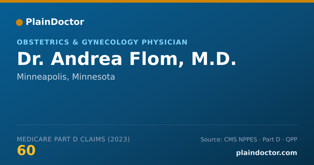 Shareable card for Andrea Flom, M.D. - Obstetrics & Gynecology Physician, Minneapolis, MN