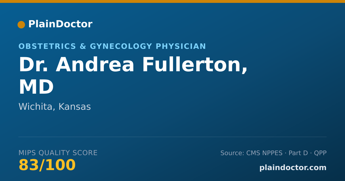 Shareable card for Andrea Fullerton, MD - Obstetrics & Gynecology Physician, Wichita, KS