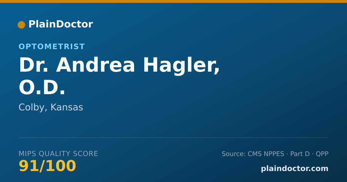 Shareable card for Andrea Hagler, O.D. - Optometrist, Colby, KS