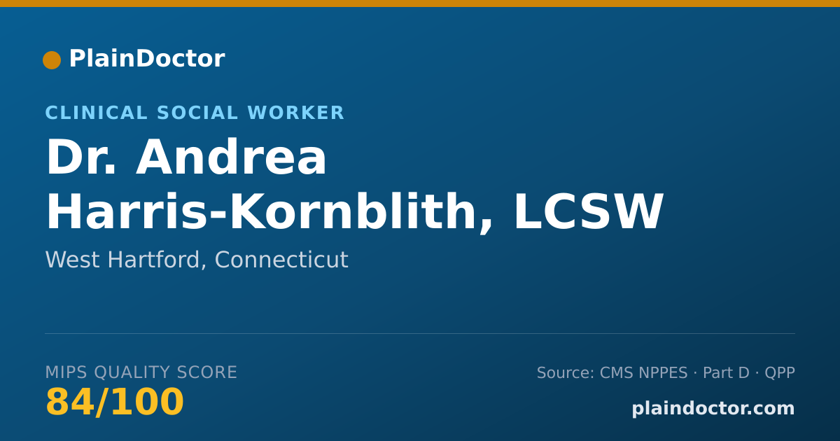 Shareable card for Andrea Harris-Kornblith, LCSW - Clinical Social Worker, West Hartford, CT