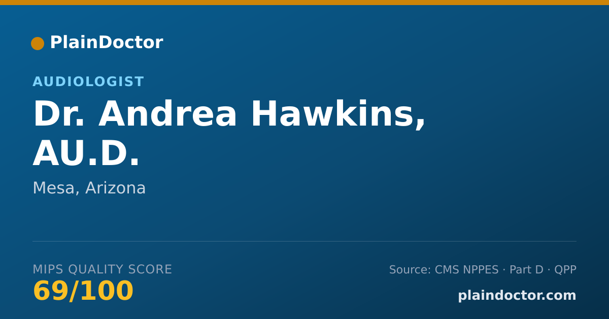 Shareable card for Andrea Hawkins, AU.D. - Audiologist, Mesa, AZ
