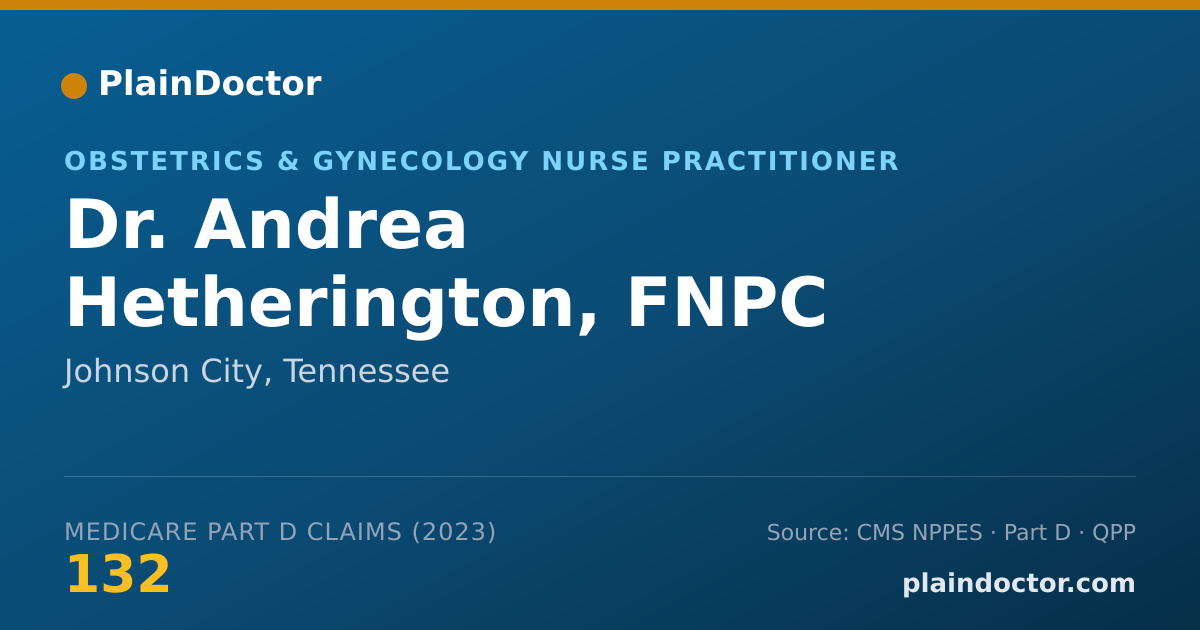 Shareable card for Andrea Hetherington, FNPC - Obstetrics & Gynecology Nurse Practitioner, Johnson City, TN