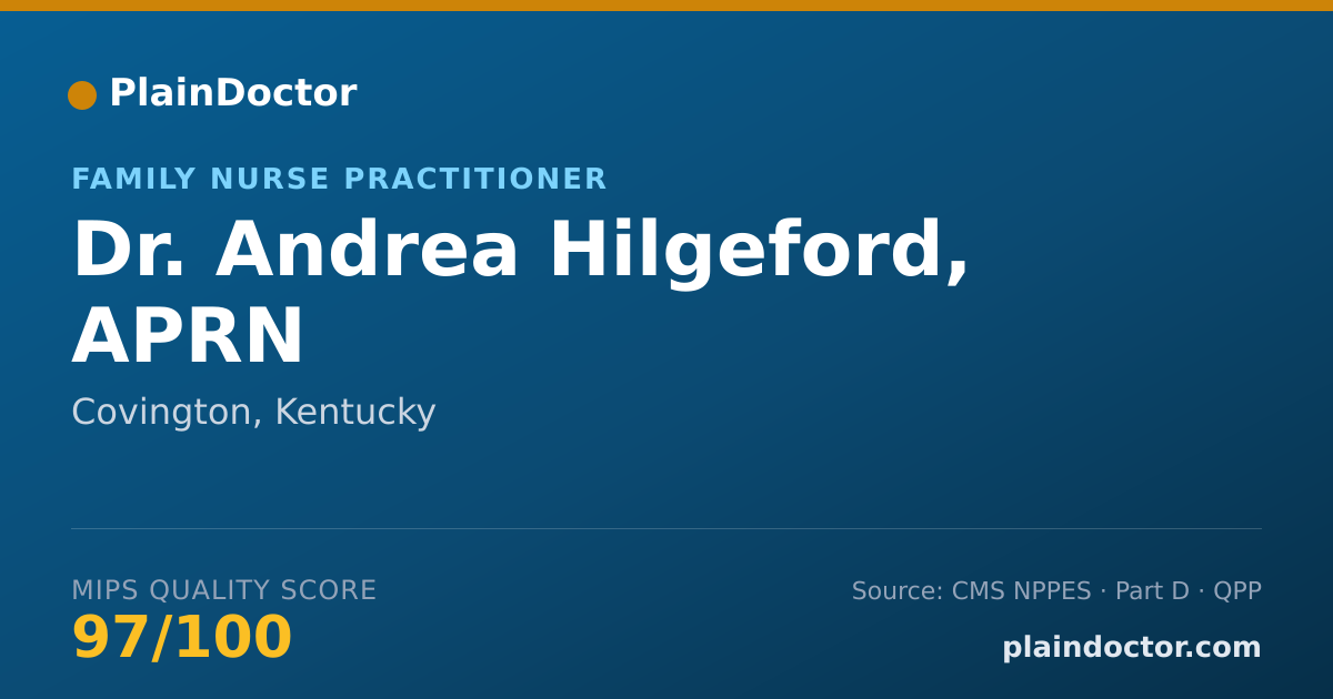 Shareable card for Andrea Hilgeford, APRN - Family Nurse Practitioner, Covington, KY