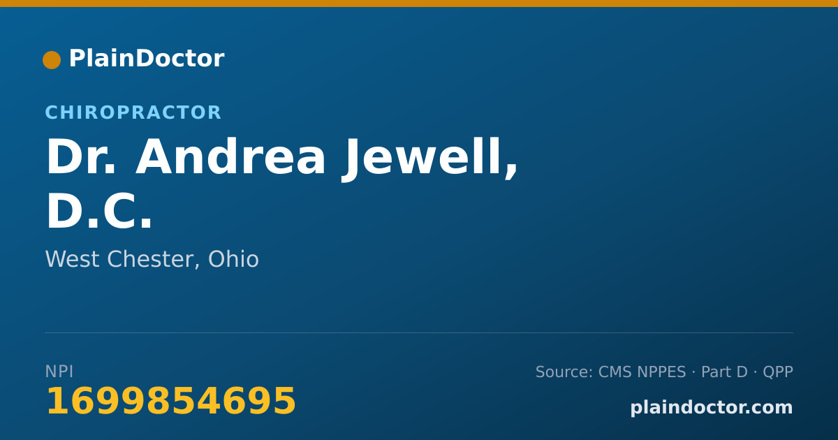 Shareable card for Andrea Jewell, D.C. - Chiropractor, West Chester, OH