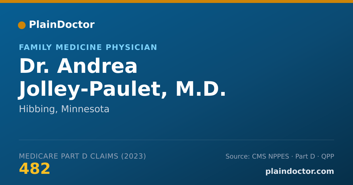 Shareable card for Andrea Jolley-Paulet, M.D. - Family Medicine Physician, Hibbing, MN