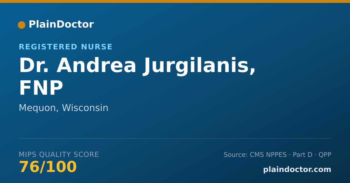 Shareable card for Andrea Jurgilanis, FNP - Registered Nurse, Mequon, WI