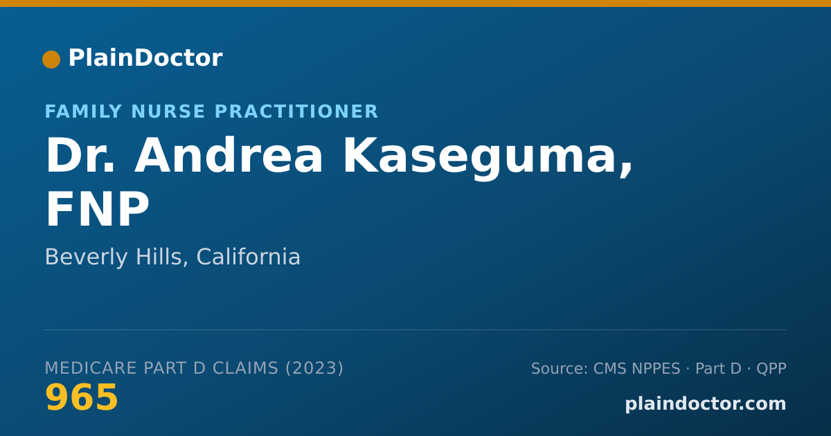 Shareable card for Andrea Kaseguma, FNP - Family Nurse Practitioner, Beverly Hills, CA