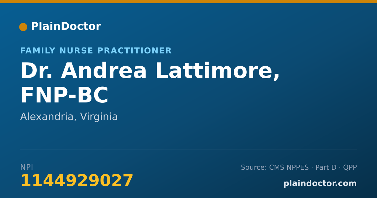 Shareable card for Andrea Lattimore, FNP-BC - Family Nurse Practitioner, Alexandria, VA