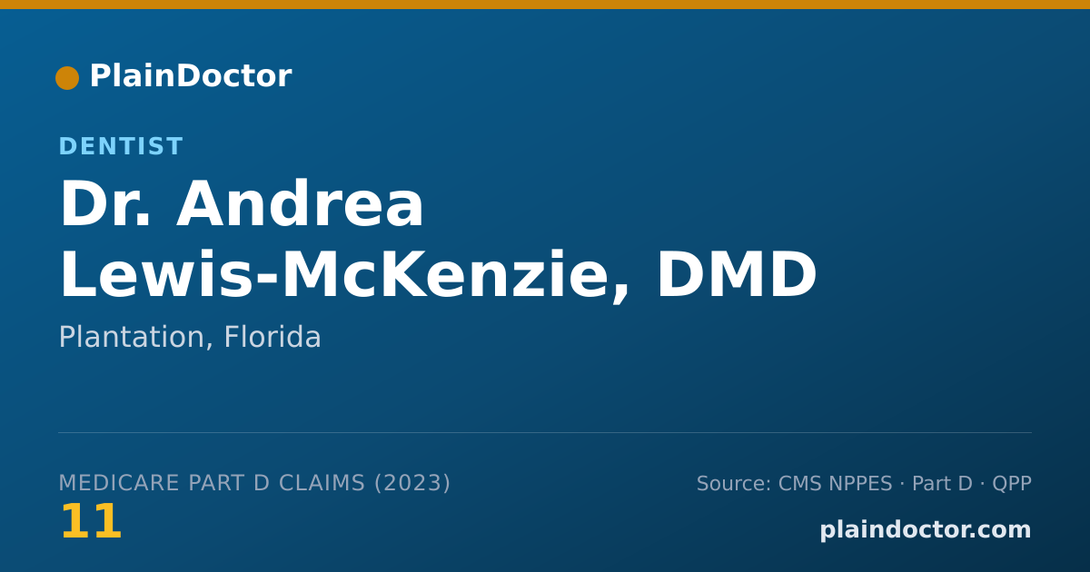 Shareable card for Andrea Lewis-McKenzie, DMD - Dentist, Plantation, FL