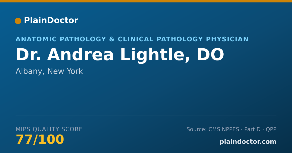 Shareable card for Andrea Lightle, DO - Anatomic Pathology & Clinical Pathology Physician, Albany, NY
