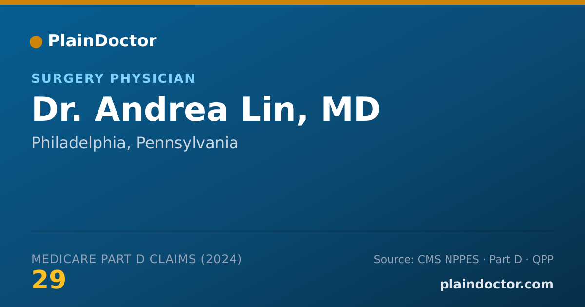 Shareable card for Andrea Lin, MD - Surgery Physician, Philadelphia, PA