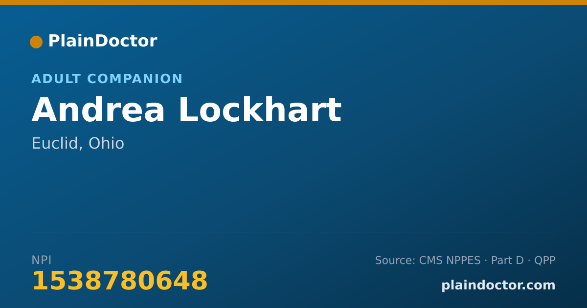 Shareable card for Andrea Lockhart - Adult Companion, Euclid, OH