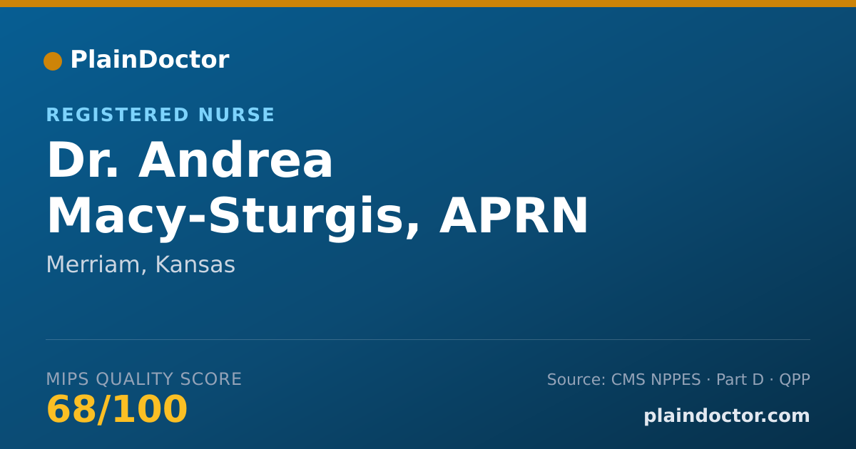 Shareable card for Andrea Macy-Sturgis, APRN - Registered Nurse, Merriam, KS