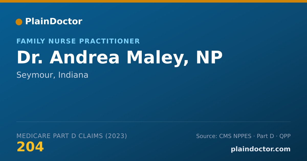 Shareable card for Andrea Maley, NP - Family Nurse Practitioner, Seymour, IN