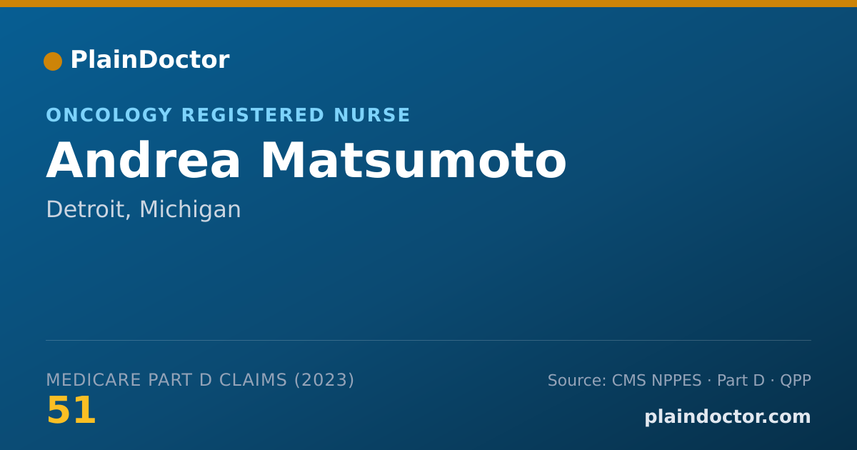 Shareable card for Andrea Matsumoto - Oncology Registered Nurse, Detroit, MI