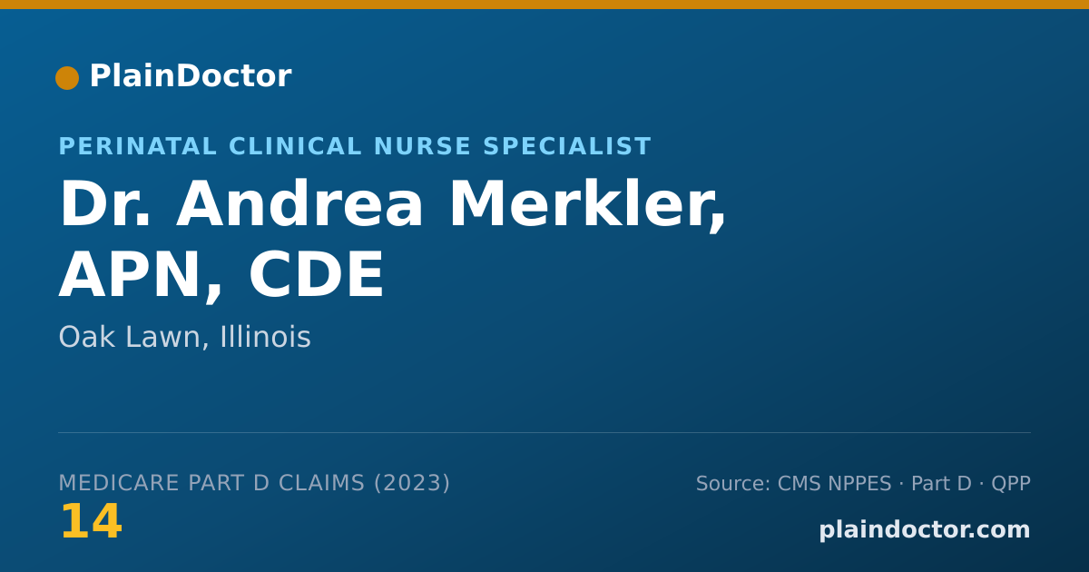 Shareable card for Andrea Merkler, APN, CDE - Perinatal Clinical Nurse Specialist, Oak Lawn, IL