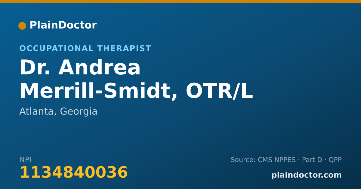 Shareable card for Andrea Merrill-Smidt, OTR/L - Occupational Therapist, Atlanta, GA