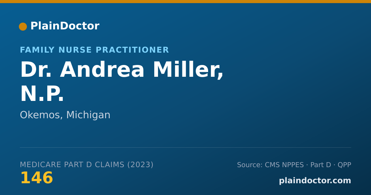 Shareable card for Andrea Miller, N.P. - Family Nurse Practitioner, Okemos, MI