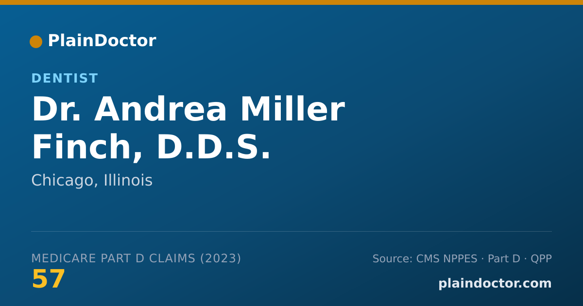Shareable card for Andrea Miller Finch, D.D.S. - Dentist, Chicago, IL