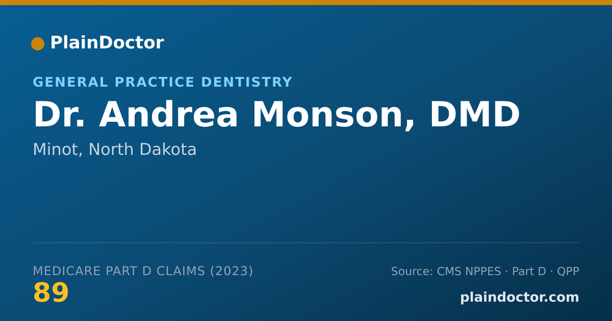 Shareable card for Andrea Monson, DMD - General Practice Dentistry, Minot, ND