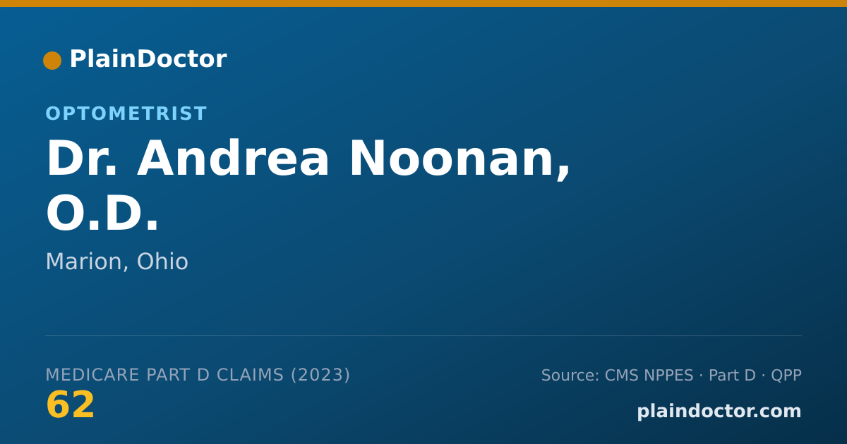 Shareable card for Andrea Noonan, O.D. - Optometrist, Marion, OH