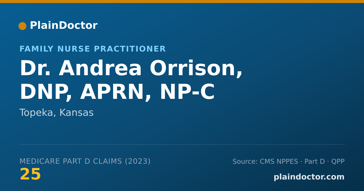 Shareable card for Andrea Orrison, DNP, APRN, NP-C - Family Nurse Practitioner, Topeka, KS