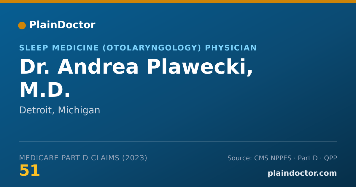 Shareable card for Andrea Plawecki, M.D. - Sleep Medicine (Otolaryngology) Physician, Detroit, MI